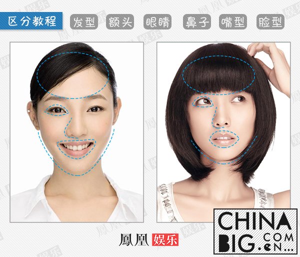 白百合和王珞丹如何区分？  白百合与王珞丹对比照